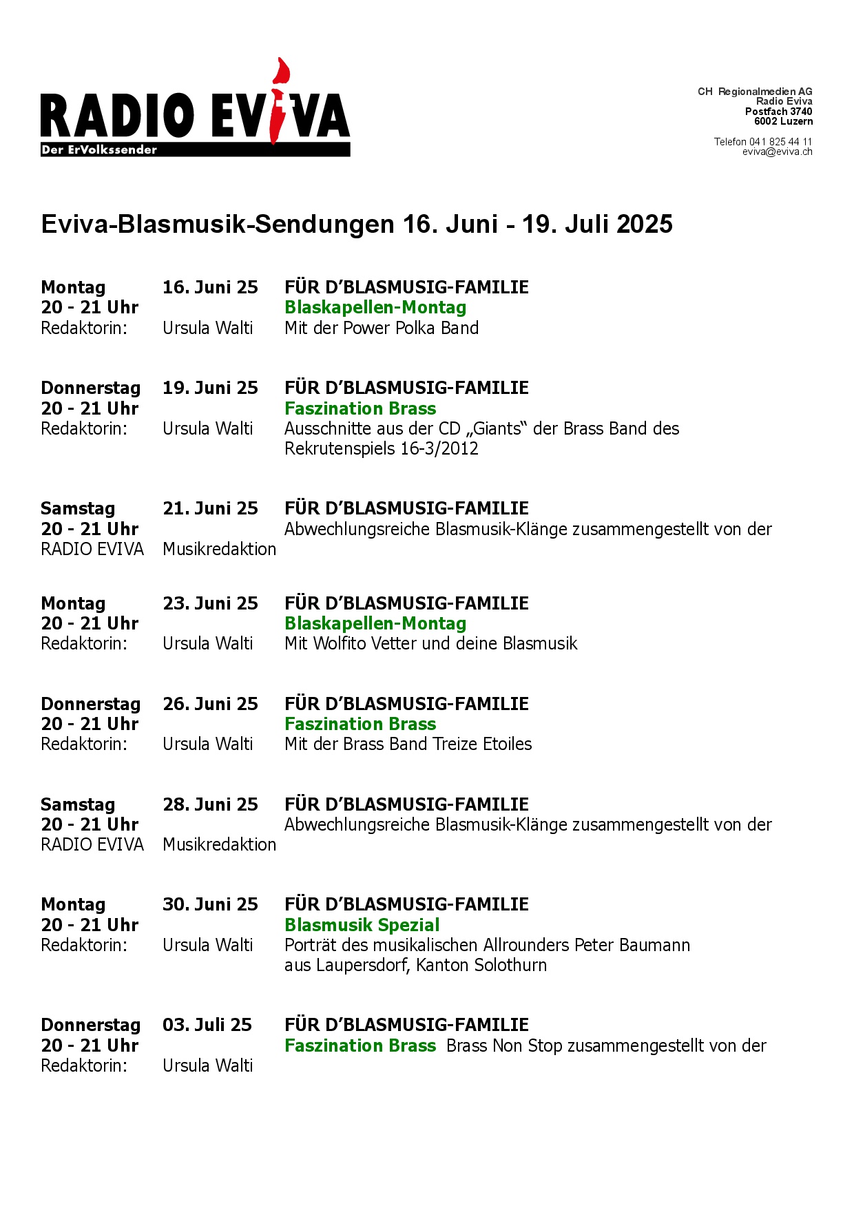 Eviva-Blasmusik-Sendungen 16.6.25 - 19.7.2025-0001